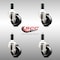 Service Caster 3 Inch 316SS Soft Rubber Wheel Swivel 1-1/8 Inch Expanding Stem Caster Set SCC SCC-SS316EX20S314-SRS-118-4 - alternate 3